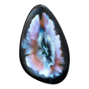 Vintage ccc Canada pottery, Mid-Century Modern Aurora Borealis dish